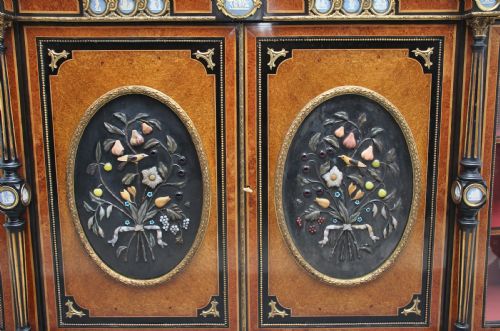 19TH CENTURY AMBOYNA AND EBONISED CREDENZA - ADDITIONAL PHOTO 7