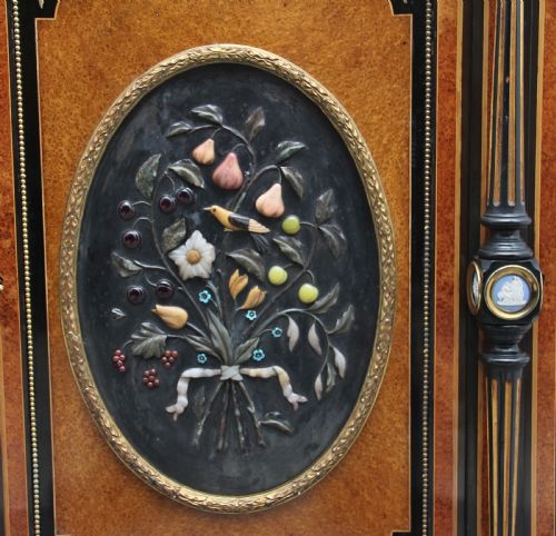 19TH CENTURY AMBOYNA AND EBONISED CREDENZA - ADDITIONAL PHOTO 11