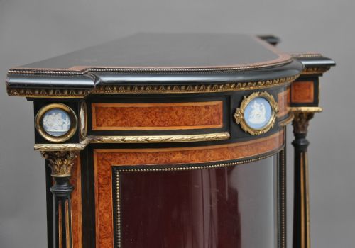 19TH CENTURY AMBOYNA AND EBONISED CREDENZA - ADDITIONAL PHOTO 21