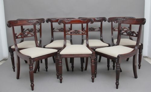 Set of Seven 19th Century Mahogany Dining Chairs
