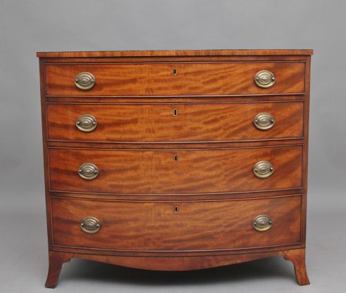 Early 19th Century Mahogany Bow Front Chest