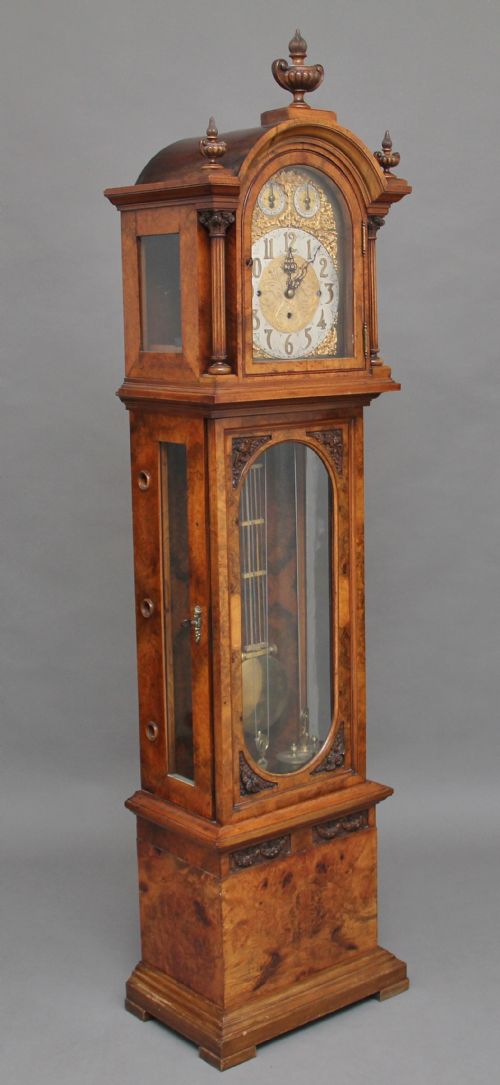 Early 20th Century Walnut Granddaughter Clock