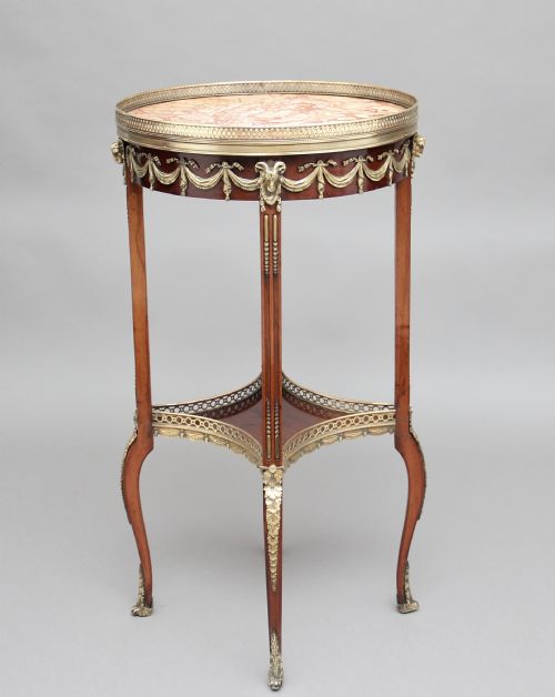 19th Century Mahogany and Brass Occasional Table