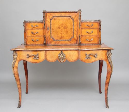 19th Century Walnut Bonheur Du Jour