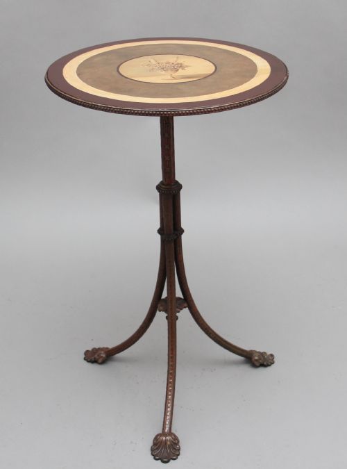 19th Century Painted and Brass Occasional Table
