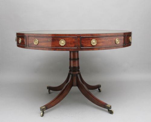 Early 19th Century Mahogany Drum Table