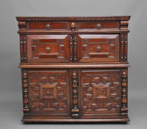 17th Century Oak Enclosed Chest of Drawers