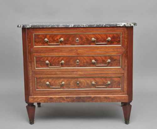 19th Century Mahogany and Marble Top Chest