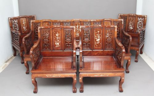 Early 20th Century Chinese Five Piece Suite