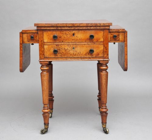 19th Century Pollard Oak Drop Leaf Side Table