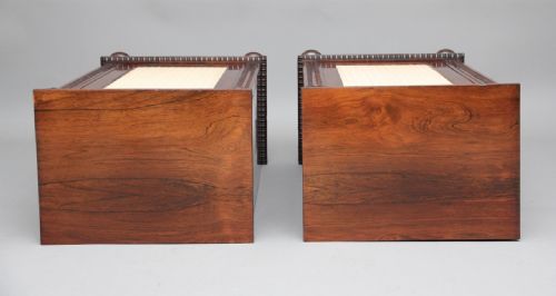 PAIR OF 19TH CENTURY ROSEWOOD PEDESTAL CABINETS - ADDITIONAL PHOTO 3