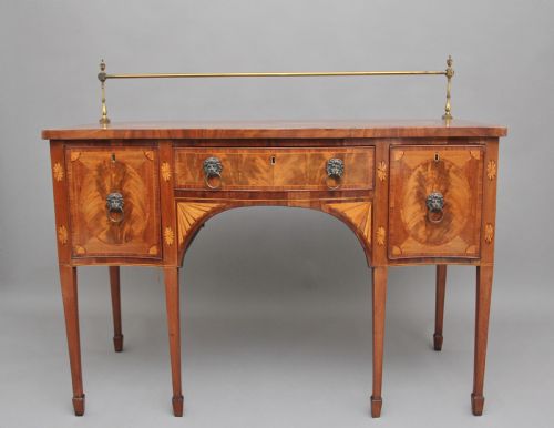 Early 19th Century Mahogany Inlaid Serpentine Sideboard