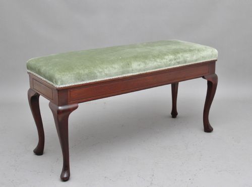 Early 20th Century Mahogany Duet Piano Stool