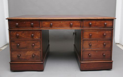 Early 19th Century Mahogany Partners Desk