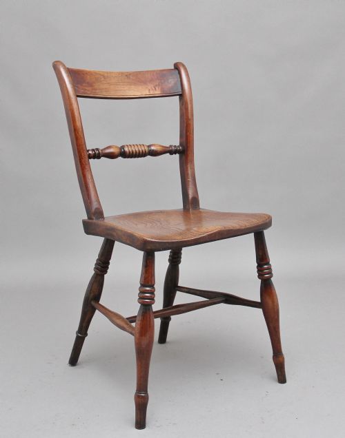 Early 19th Century Elm and Ash Side Chair