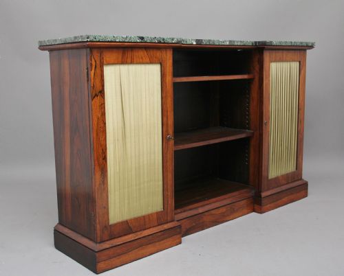 EARLY 19TH CENTURY ROSEWOOD BREAKFRONT CABINET - ADDITIONAL PHOTO 2