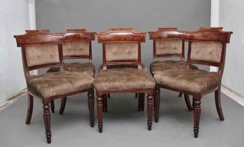 Set of Six 19th Century Mahogany Dining Chairs
