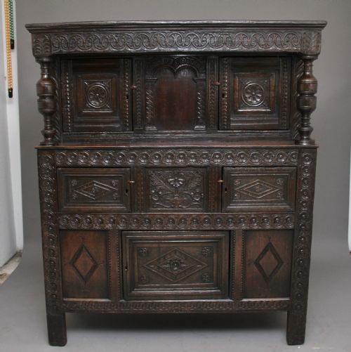 17th Century Oak Court Cupboard