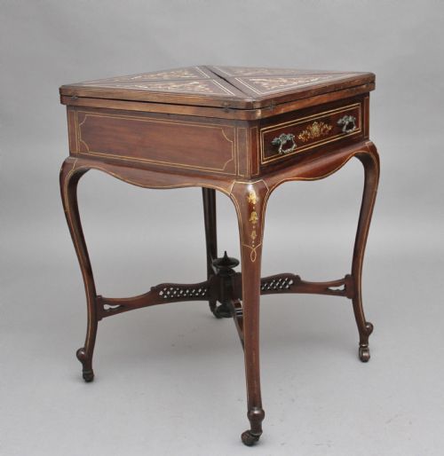 19th Century Inlaid Envelope Table