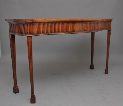 Early 19th Century Satinwood Serpentine Serving Table