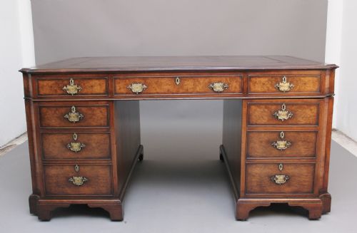 Early 20th Century Burr Walnut Desk