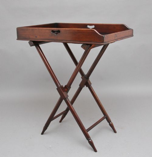 19th Century Mahogany Butlers Tray on Stand
