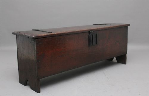 17th Century Narrow Oak Coffer
