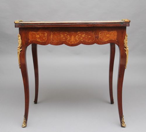 19TH CENTURY KINGWOOD CARD TABLE - ADDITIONAL PHOTO 10