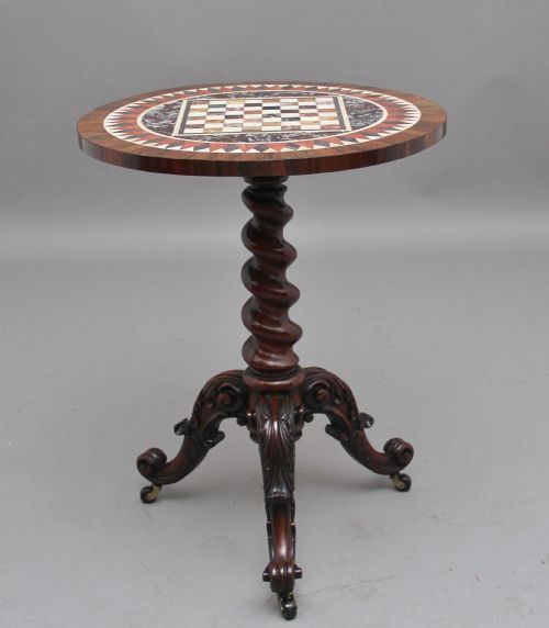 19th Century Rosewood and Pietra Dura Occasional Table