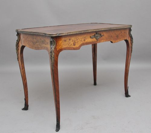 19th Century French Kingwood and Marquetry Centre Table