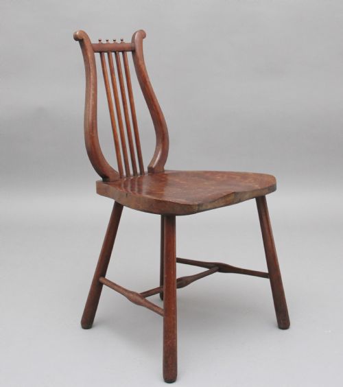 Early 19th Century Fruitwood Country Side Chair