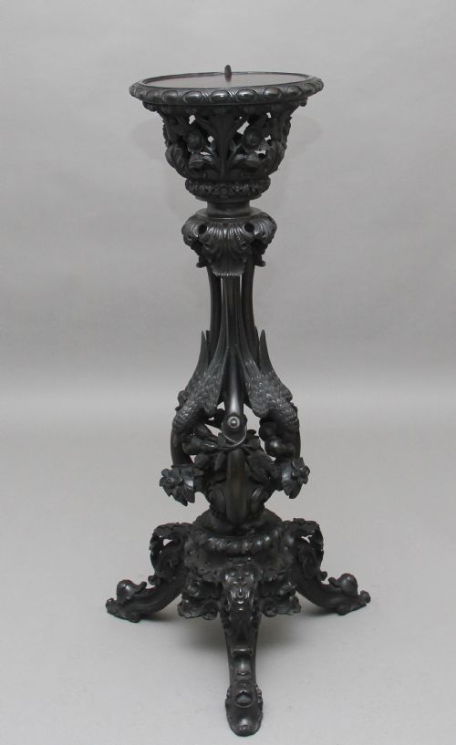 19th Century Carved Mahogany Jardinere