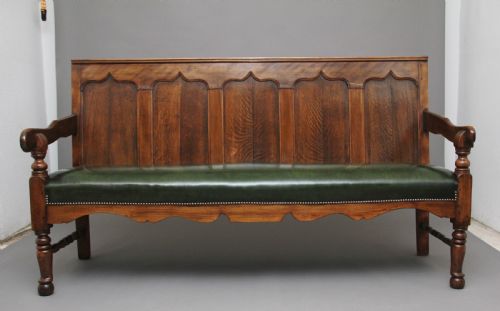 18th Century Oak and Fruitwood Settle