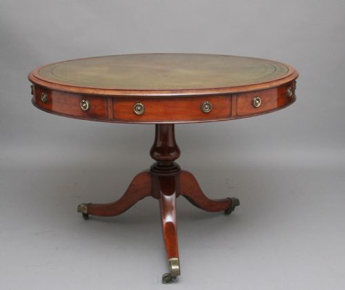 Early 19th Century Mahogany Drum Table