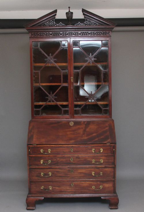 Superb Quality 18th Century Mahogany Bureau Bookcase