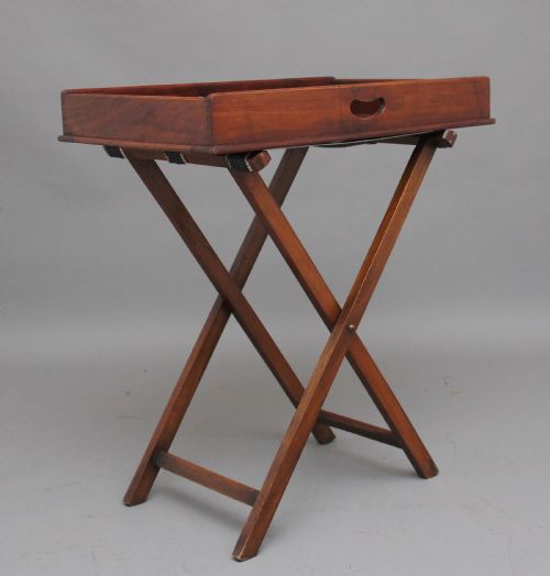 Early 19th Century Mahogany Butlers Tray on Stand