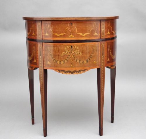 19th Century Mahogany Inlaid Side Table
