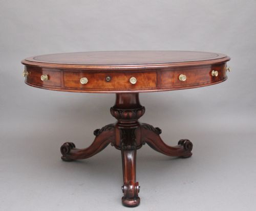Superb Quality 19th Century Mahogany Drum Table