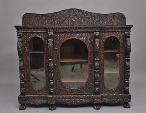 Superb Quality 19th Century Burmese Breakfront Cabinet