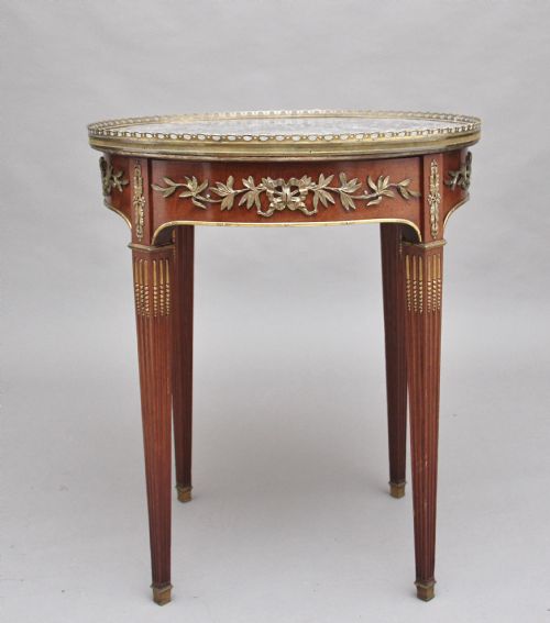 19th Century Mahogany and Marble Top Occasional Table