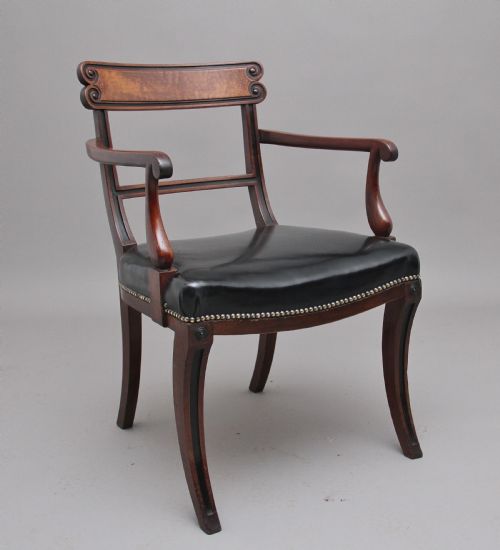 Early 19th Century Mahogany and Ebonised Armchair