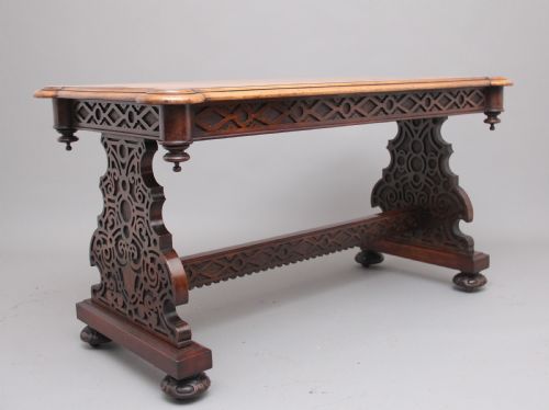Superb Quality 19th Century Walnut Library Table