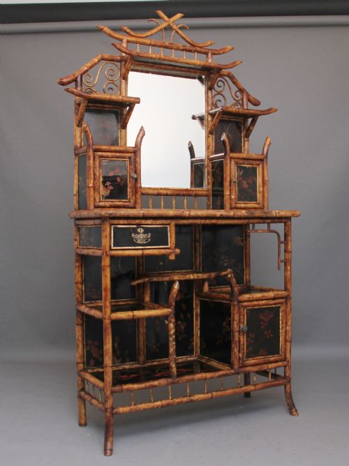 Impressive 19th Century Bamboo Cabinet