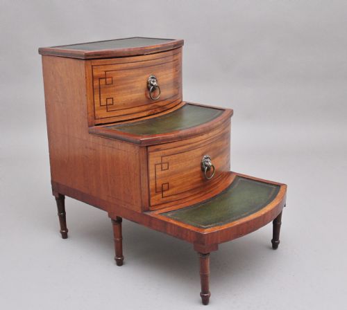 19th Century Mahogany Library Steps