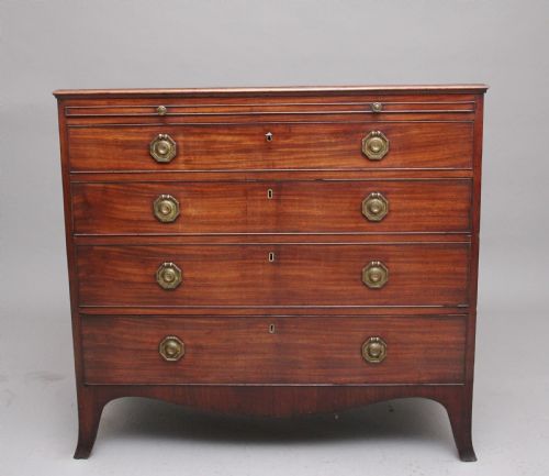 18th Century Mahogany Chest with Brushing Slide