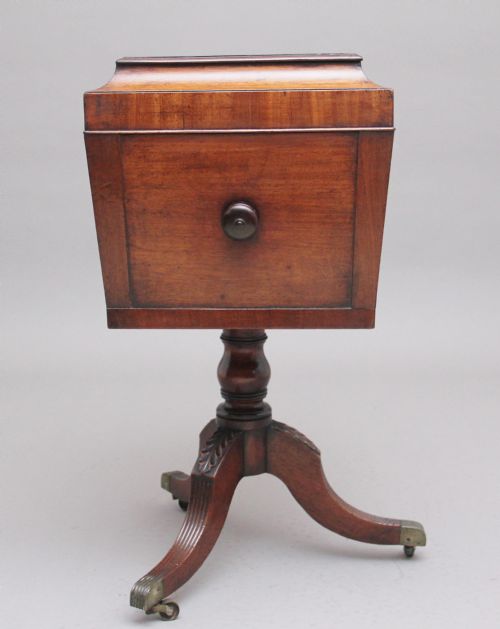 EARLY 19TH CENTURY MAHOGANY TEAPOY - ADDITIONAL PHOTO 6