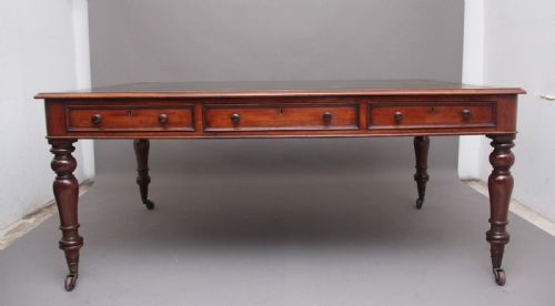 19th Century Mahogany Partners Writing Table