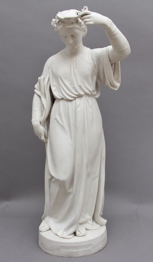 19th Century Parian Figure of the Lady with the Lamp
