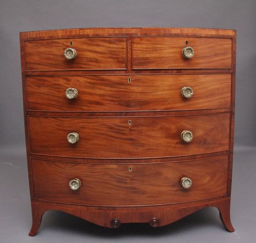 Early 19th Century Mahogany Bowfront Chest of Drawers