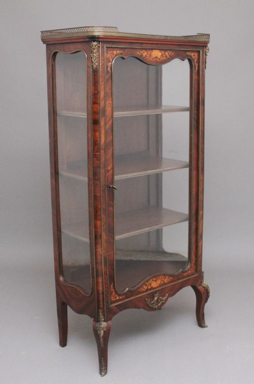 19th Century French Kingwood Display Cabinet